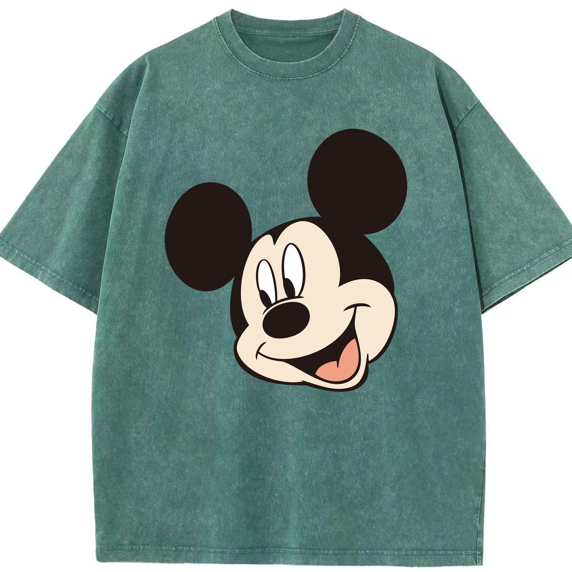 （画像用） ミッキーマウス Mickey Mouse 綿100% ヴィンテージ風 半袖Tシャツ（フロントプリント）